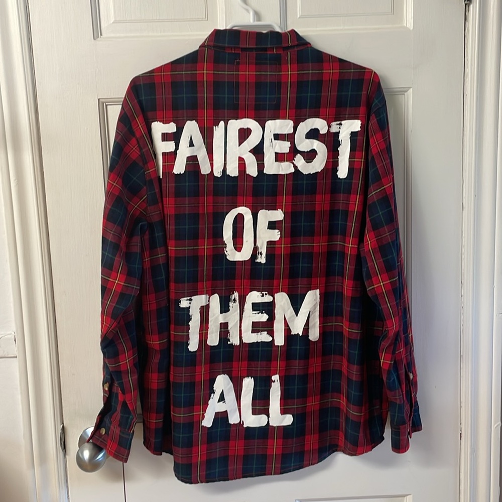 Disney X Cakeworthy Snow White plaid flannel button up shirt women’s size 2X